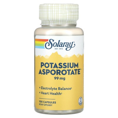 Solaray Potassium Asporotate, 99 mg, 100 Capsules