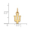 Black Bow Jewelry 10k Yellow Gold Indiana Hoosiers NCAA Extra Small Pendant - 2 of 3