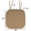 Honeycomb Memory Foam Non-Slip 16" x 16" Chair Cushion Pad with Ties by Sweet Home Collection® - 3 of 4