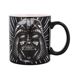 Silver Buffalo Star Wars Darth Vader and Stormtrooper Decorative Masks 20-Ounce Ceramic Mug - 1 of 4