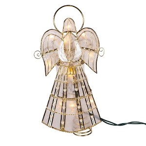 Kurt Adler 10-Light LED Capiz Wire Angel Tree Topper - 1 of 4