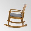 Montrose Acacia Wood Patio Rocking Chair Teak: Weather-Resistant, Cushioned, Christopher Knight Home - 4 of 4