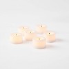 6pk LED Tealight Flameless Black Wick Candles White - Threshold™: Battery-Operated, Wax & Plastic - 3 of 3