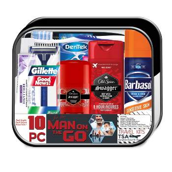 Convenience Kits International Men's Travel Bath and Body Kit - Trial Size - 10pc