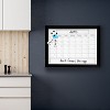 Sunnydaze Monthly Calendar Whiteboard for Wall, Dry Erase Board Calendar with Pine Frame - 4 of 4