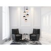 Elegant Lighting Eclipse 5 Lights Black Pendant With Frosted White Glass - 2 of 4