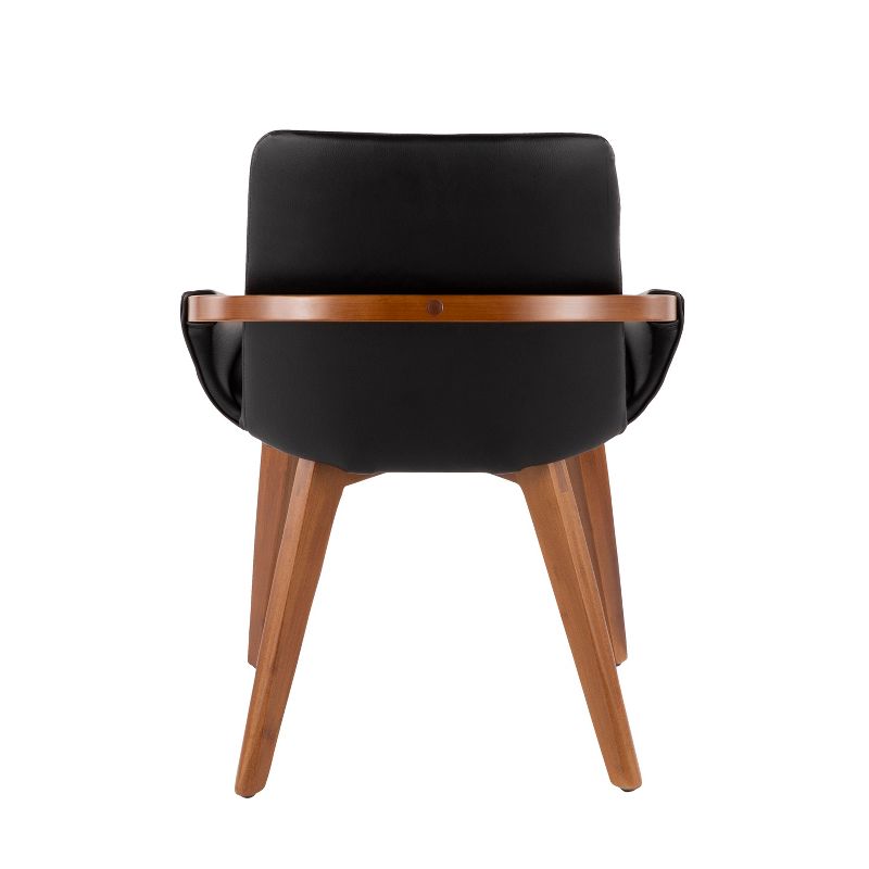 Cosmo Mid-Century Modern Chair Black/Walnut - LumiSource, 6 of 13