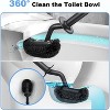 HAMITOR Toilet Bowl Brush Holder Set: Curved Design with Holder for Deep Cleaning Under Rim - Compact Hidden Scrubber for Small Space - 4 of 4