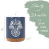Elanze Designs Kitchen Utensil Holder With Non Slip Cork Base Large 8 Inch Ceramic Storage Crock Regal Egyptian Icon Countertop Organizer Pharoah Navy - 2 of 4