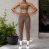 Anna-Kaci Active Women's High Waist Seamless Soft Leggings with Back Pocket Detail - 3 of 4