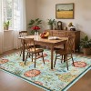 Floral Washable Area Rug, Large Non-Slip Living Room Carpet, Ultra Soft Stain-Resistant Indoor Rug for Bedroom or Dining Room - 2 of 4