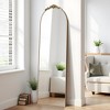 PexFix 21 in. W. x 64 in. H Full Length Arched Free Standing Body Mirror Metal Framed Wall Mirror Large Floor Mirror in Gold - 3 of 4