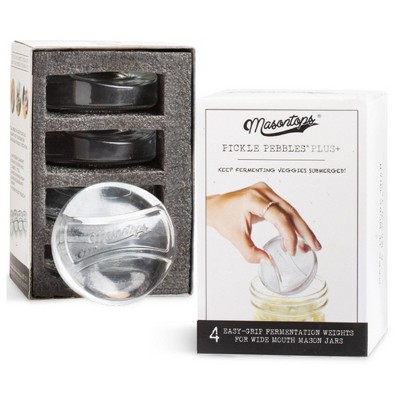 Masontops 4pk Pickle Pebble Fermentation Weights - Wide