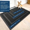 Front Door Indoor Outdoor Entrance Waterproof All - Season Doormat Sturdy Rubber Fade Resistant Low Profile Black 36x24 - 3 of 4
