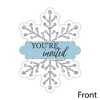 Big Dot of Happiness Winter Wonderland - Shaped Fill-in Invites - Snowflake Holiday Party and Winter Wedding Invites Cards with Envelopes - Set of 12 - 2 of 4