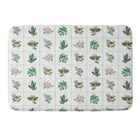 24x36 Vintage Pattern Bath Rugs And Mats Green - Deny Designs : Target