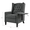 Polyester Manual Pushback Recliner Chair with Foldable Side Table and USB Charging Ports - 2 of 4