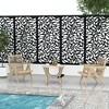 Lirago Black 72 in. Galvanized Metal Outdoor Privacy Screens Garden Outdoor Fence - 3 of 4