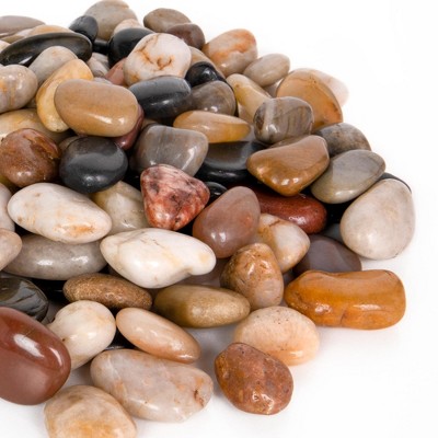 2.5 lb Polished River Stones - Ideal for Indoor/Outdoor Planters, Garden Landscaping, Vases & Aquariums