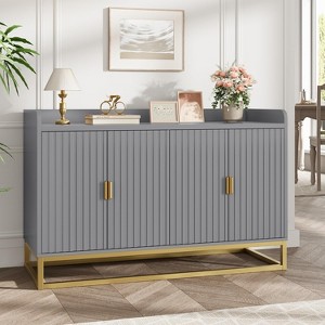 Buffet Cabinet with Storage, Accent Sideboard with Doors, Fluted Credenza Modern Buffet Table, Console Cabinets for Living Room Kitchen Dining Room - 1 of 4