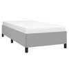 vidaXL Twin XL Bed Frame, Fabric Upholstered Platform Bed Frame, Light Gray, No Mattress - 2 of 4