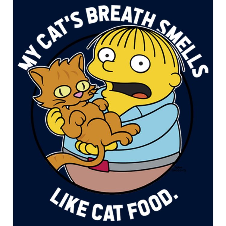 Men's The Simpsons Ralph and His Cat Sweatshirt - Navy Blue - Large ...