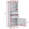 Bathroom Cabinets, Storage Cabinets, Cupboards, Display Cabinets with Open Shelves, Freestanding Living Room Floor Cabinets, Home Office-The Pop Home - 4 of 4