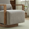 Okak Modern Swivel Accent Chairs for Bedroom, 30.3"W Upholstered Chair with Solid Wood Armrests and 360 Degree Comfy Lounge Reading Chair - 4 of 4