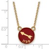 Black Bow Jewelry 14k Yellow Gold Plated Sterling Silver Pi Beta Phi Greek Life Necklace 18 Inch - 2 of 4