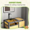 Gulches PawHut Tortoise Habitat with Shelf Storage with Weather Protection, Light Support Frame, Yellow - 3 of 4