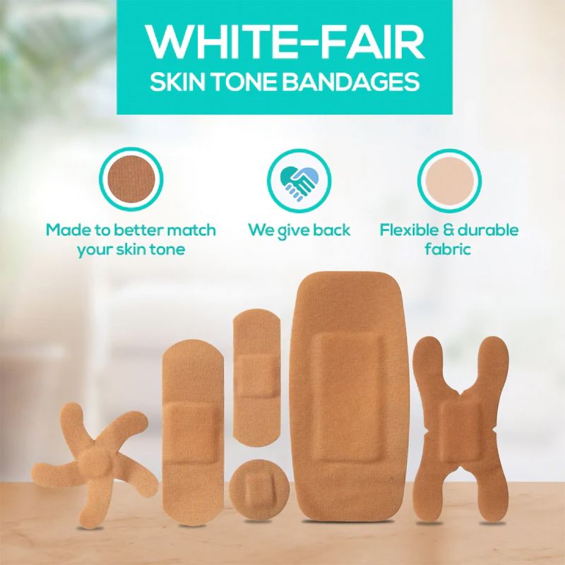 Tru-Colour Skin Tone Shade Adhesive Bandage Assorted Shapes, Beige, 5 of 9