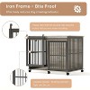 Dog cage, furniture style dog cage with sliding iron doors, modern decorated pet house dog cage with soft cushions - 4 of 4