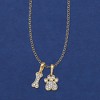 Ross-Simons 0.10 ct. t.w. Diamond Dog Bone and Paw Pendant Necklace in 14kt Yellow Gold - 3 of 4