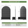 Wooakway 72"H Arch Metal Planter Box with Trellis Raised Garden Bed with Arbor Privacy Screen with Wheels - 4 of 4