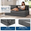 4-in-1 Foldable Sofa Bed & Chair Bed, Convertible Sleeper for Living Room, Bedroom, Guest Room, Dark Grey - 3 of 4
