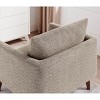 VANOMi 37'' Boucle Upholstered Armchair with Wood Legs - 3 of 4