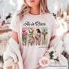 He Is Risen Easter Jesus T-Shirt, Matthew 28:6 Christian Tee for Believers | OrnamentallyYou - 4 of 4