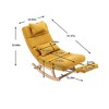 GustoWave Nursery Rocking Chair, Upholstered Glider Chair 22.83" x 51.37" x 32.67" Yellow Armchair with Padded Seat Accent Recliner Reading Chair - 2 of 4