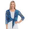 Collections Etc Mesh Tie Front Shrug - 3 of 4