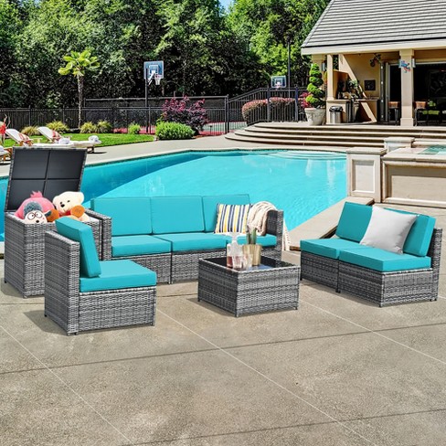 Turquoise discount patio set