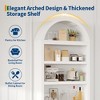 71" Tall Arched Pantry, 6-Tier Freestanding Storage Cabinet with Drawer, Modern White Book Shelf with Open Shelves & Anti-Tipping Design - 4 of 4
