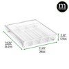 mDesign Expandable Plastic Kitchen Drawer Storage Organizer Cutlery Tray - Clear - 3 of 4