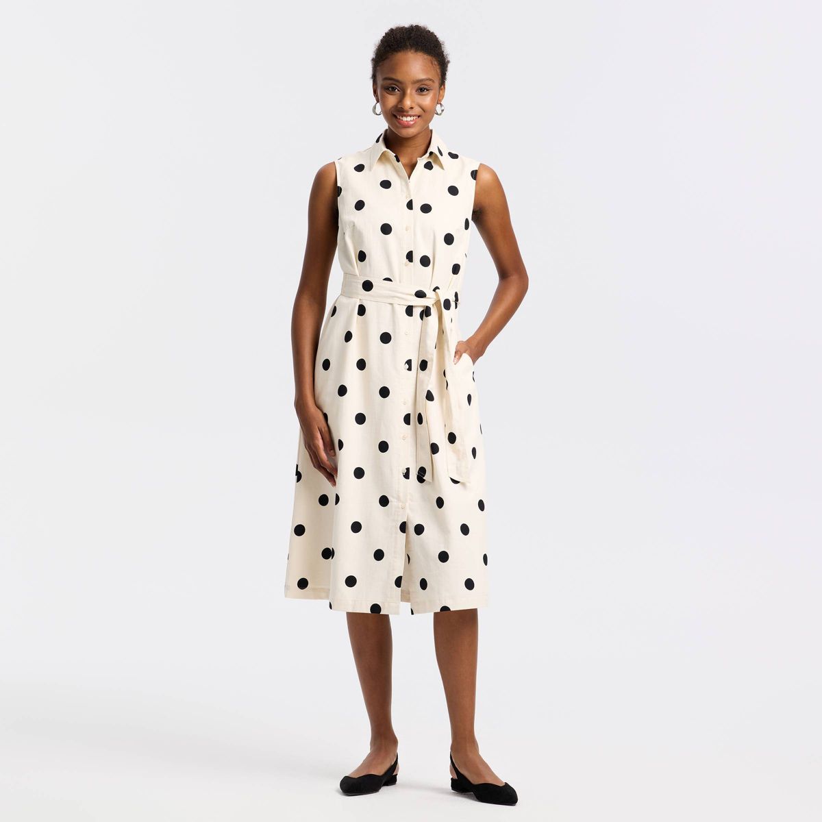 Women's Belted Midi Shirtdress - A New Day™ - thumbnail 4