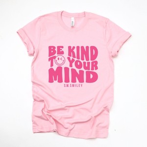 Simply Sage Market S.W.Smiley Be Kind To Your Mind Outline Short Sleeve Tee - 1 of 4
