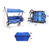 Collapsible Wagon Cart, Folding Garden Shopping Beach Cart Folding Wagon with Umbrella, 150 lbs Capacity Outdoor Camping Garden Utility Wagon - 3 of 4