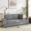 MYINDA 83.86" Velvet sofa,Modern Compressed Couch,3-Seater Sofa, Furniture for Living Room,Bedroom,office - 2 of 4