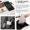 MOEPISY 4-Piece Luggage Set with USB Charging Ports - 20in Carry-On (Front-Opening for Laptop) 28in Checked Suitcase ivory and brown - 4 of 4
