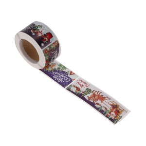 Unique Bargains Christmas Stickers for Ceramic Glass Metal Paper Plastic Peel Santa Reindeer Snowman Matte Paper 1Pcs - 1 of 4