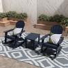 WestinTrends 3-Piece Outdoor Patio Adirondack Rocking Chair with Side Table Set - 2 of 3