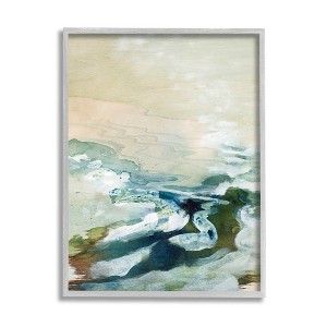 Stupell Industries Modern Beach Waves Splash Framed Giclee Art - 1 of 4